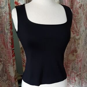 Anne Fontaine Made In FRANCE BLACK STRETCHY TOP SZ 40 8